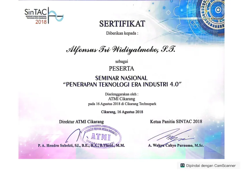 Sertifikat Seminar Nasional